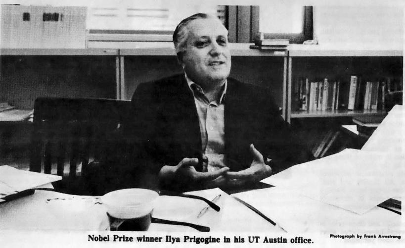 Ilya Prigogine in his UT Austin office